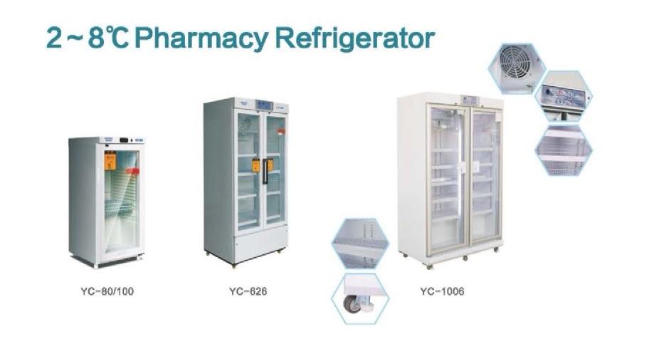 2-8℃ 1006L Sistema di raffreddamento ad aria forzata Cina Frigorifero per farmacia