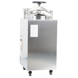 Autoclave verticale con struttura ad apertura rapida con volantino